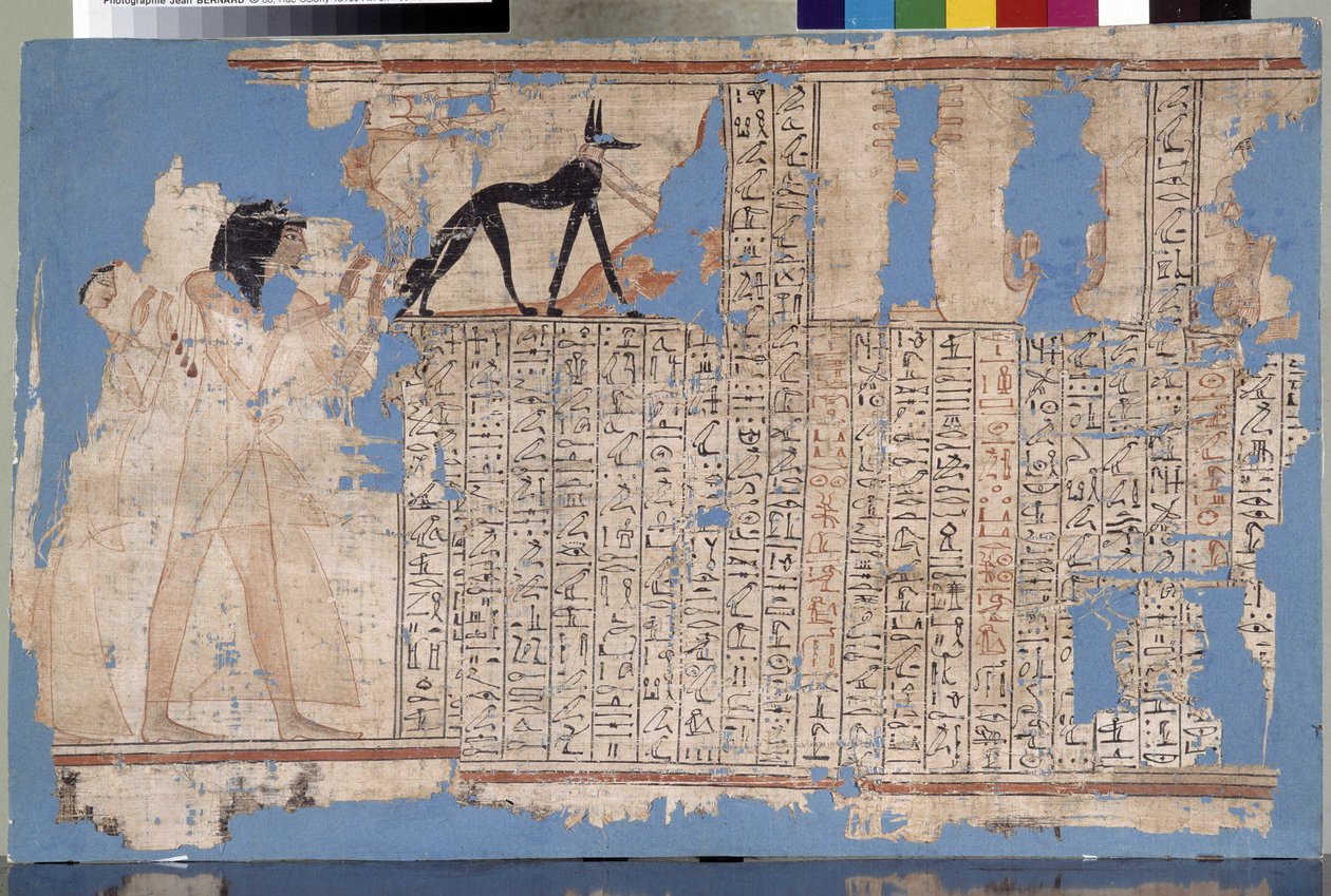 Egipto: Papiro de la XIX dinastía a nombre de Praemheb. Museo de Arqueología del Mediterráneo, Marsella de Unbekannter Künstler