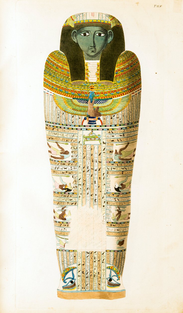 Sarcófago egipcio (Ilustración del Atlas de Egipto) de Unknown