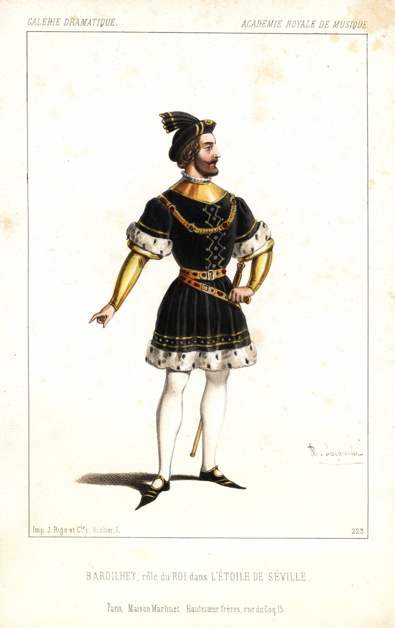 El barítono inglés Paul-Bernard Barroilhet como el Rey en L
