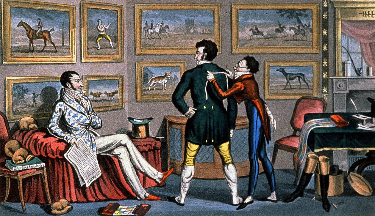 Dandis ingleses en el sastre de Unbekannter Künstler