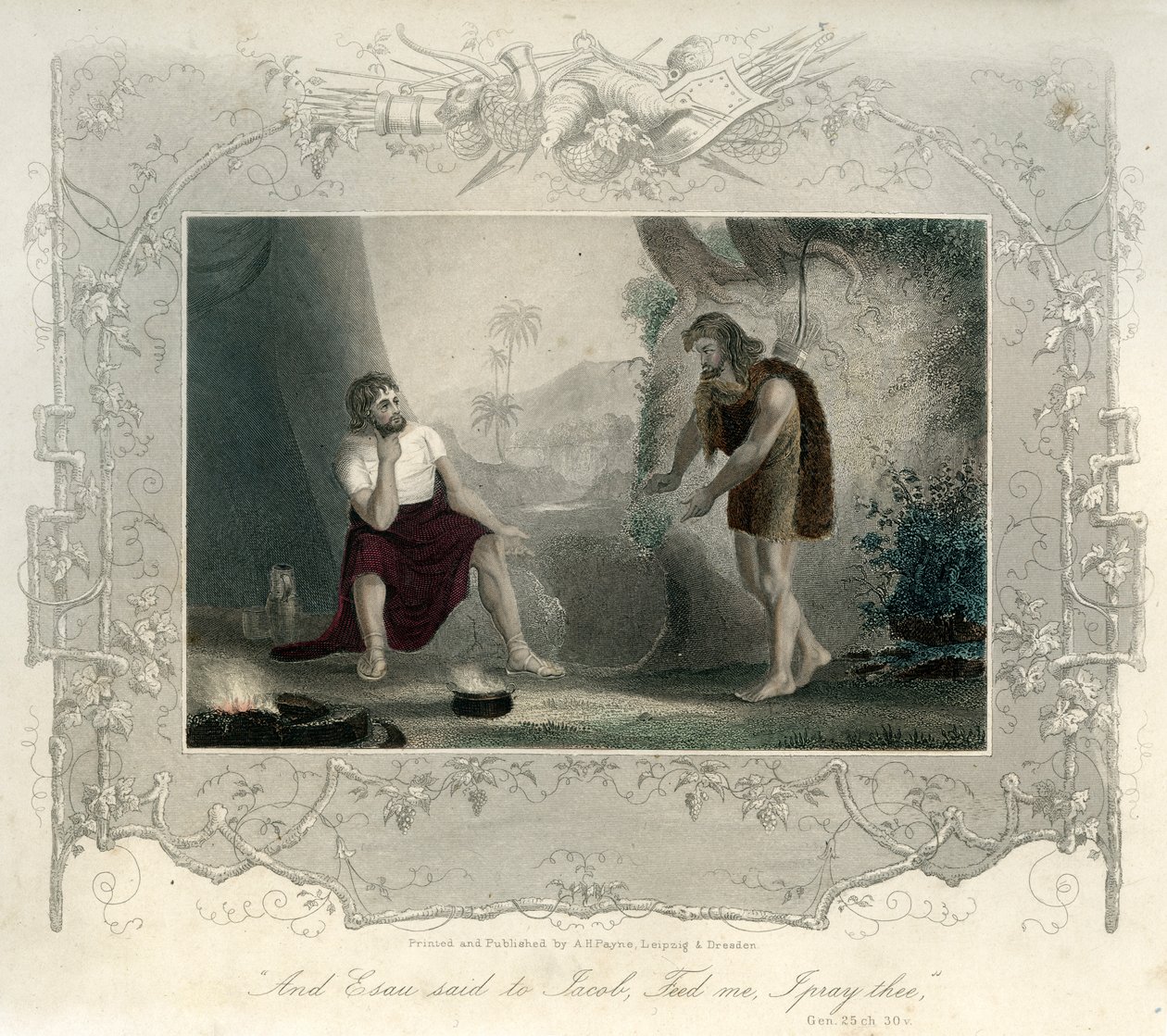 Esaú pide comida a Jacob - Biblia de Unbekannter Künstler