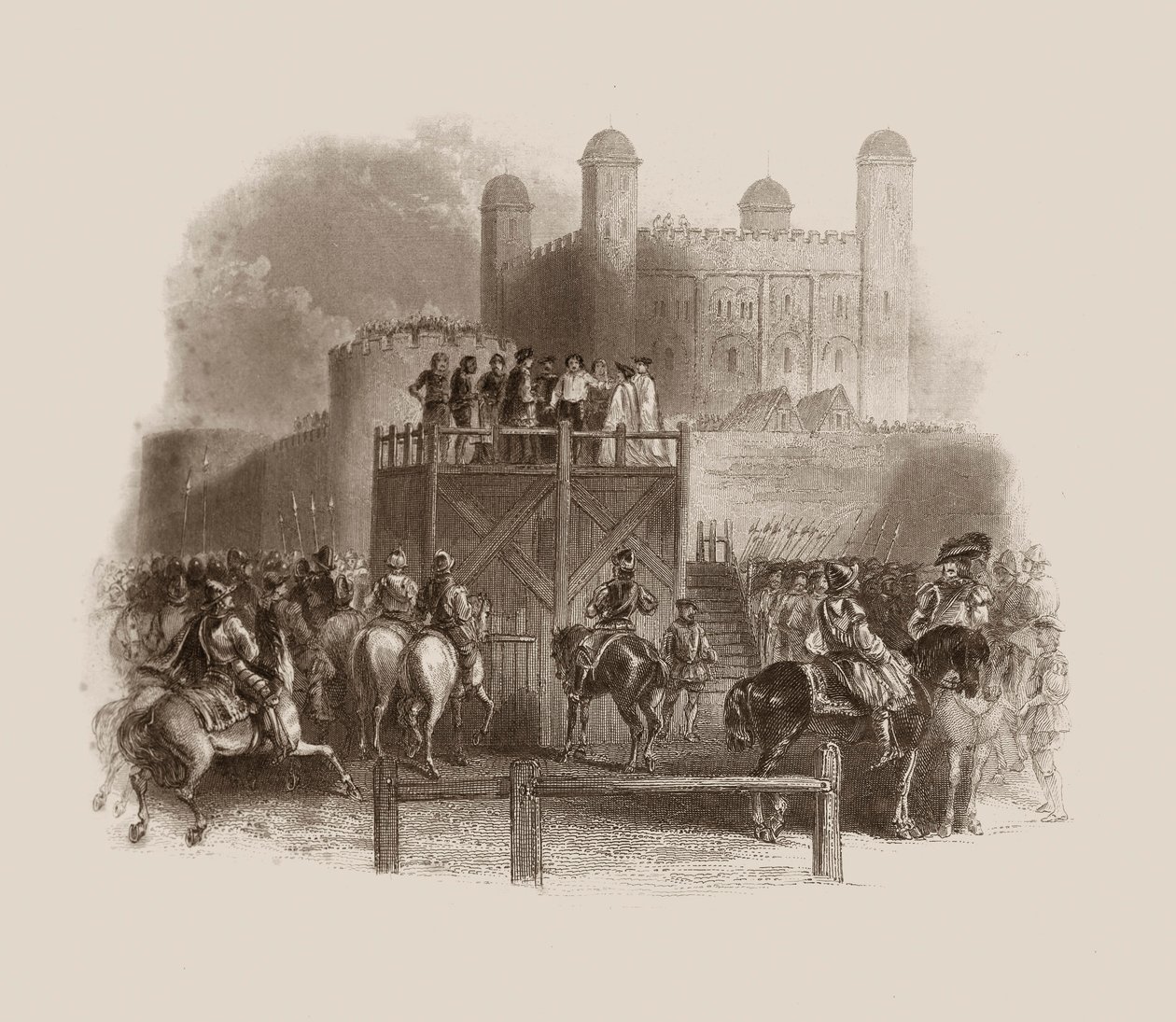 Ejecución de John Dudley en 1553 (grabado) de Unbekannter Künstler