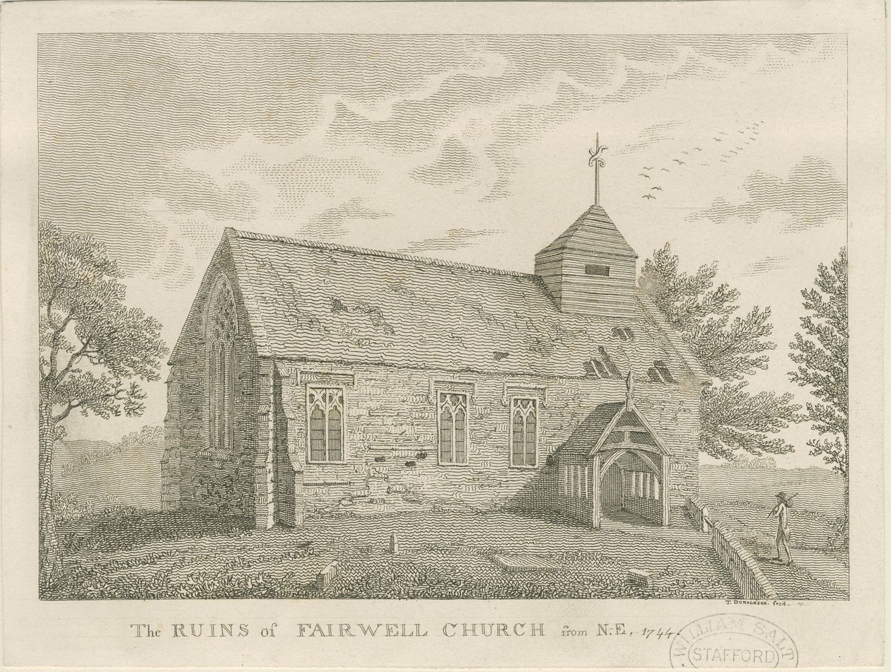Iglesia Farewell: grabado, 1744 de Unbekannt