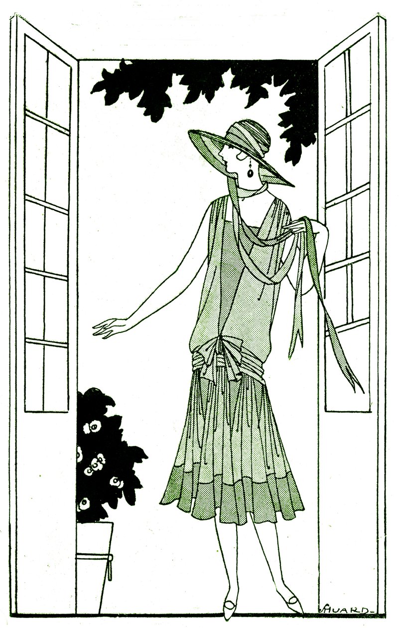 Moda: vestido en mayo de 1925 de Unbekannter Künstler