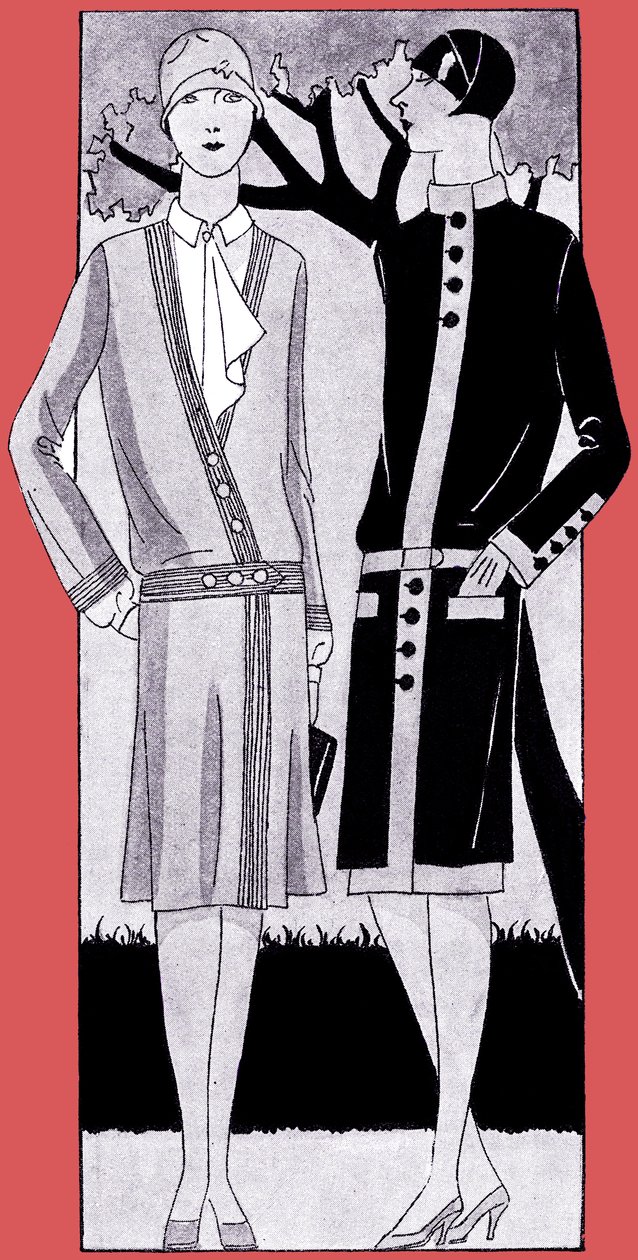 Moda: vestidos en la primavera de 1928 de Unbekannter Künstler
