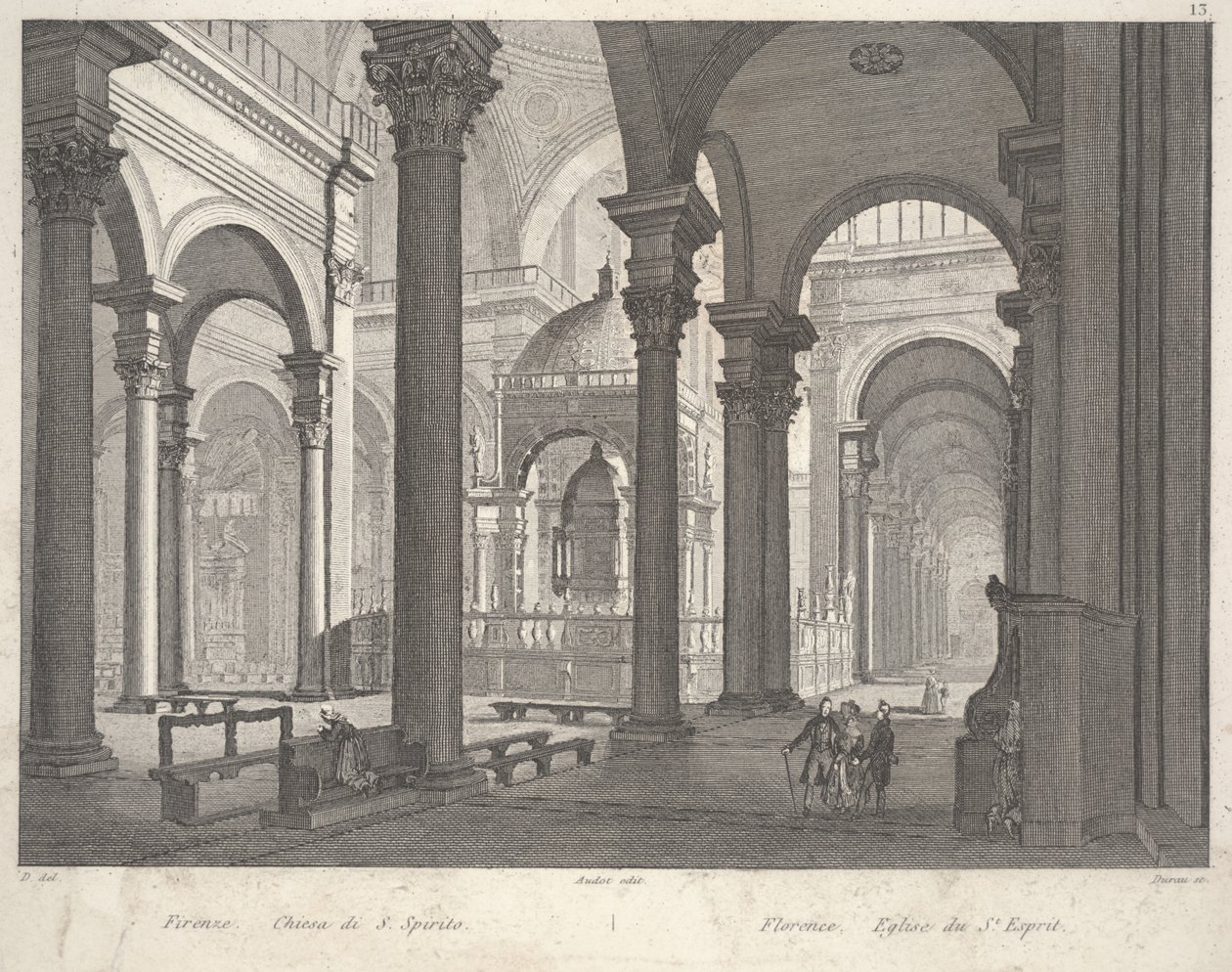 Florencia: Iglesia del Espíritu Santo (Firenze. Chiesa di S. Spirito) de Unbekannter Künstler
