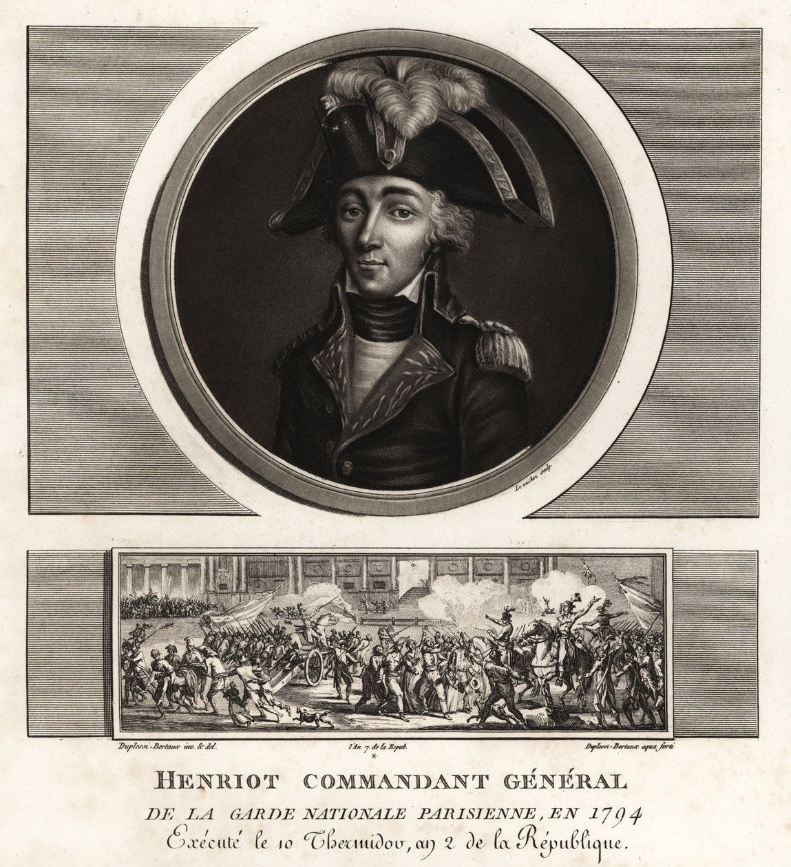 François Henriot, líder jacobino, Comandante General de la Guardia Nacional Parisina, ejecutado en 1794 de Unbekannt