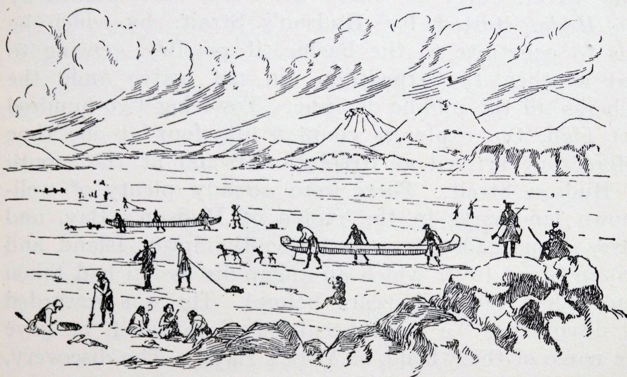 La expedición de Franklin al Mar Polar sobre el hielo de Unbekannter Künstler