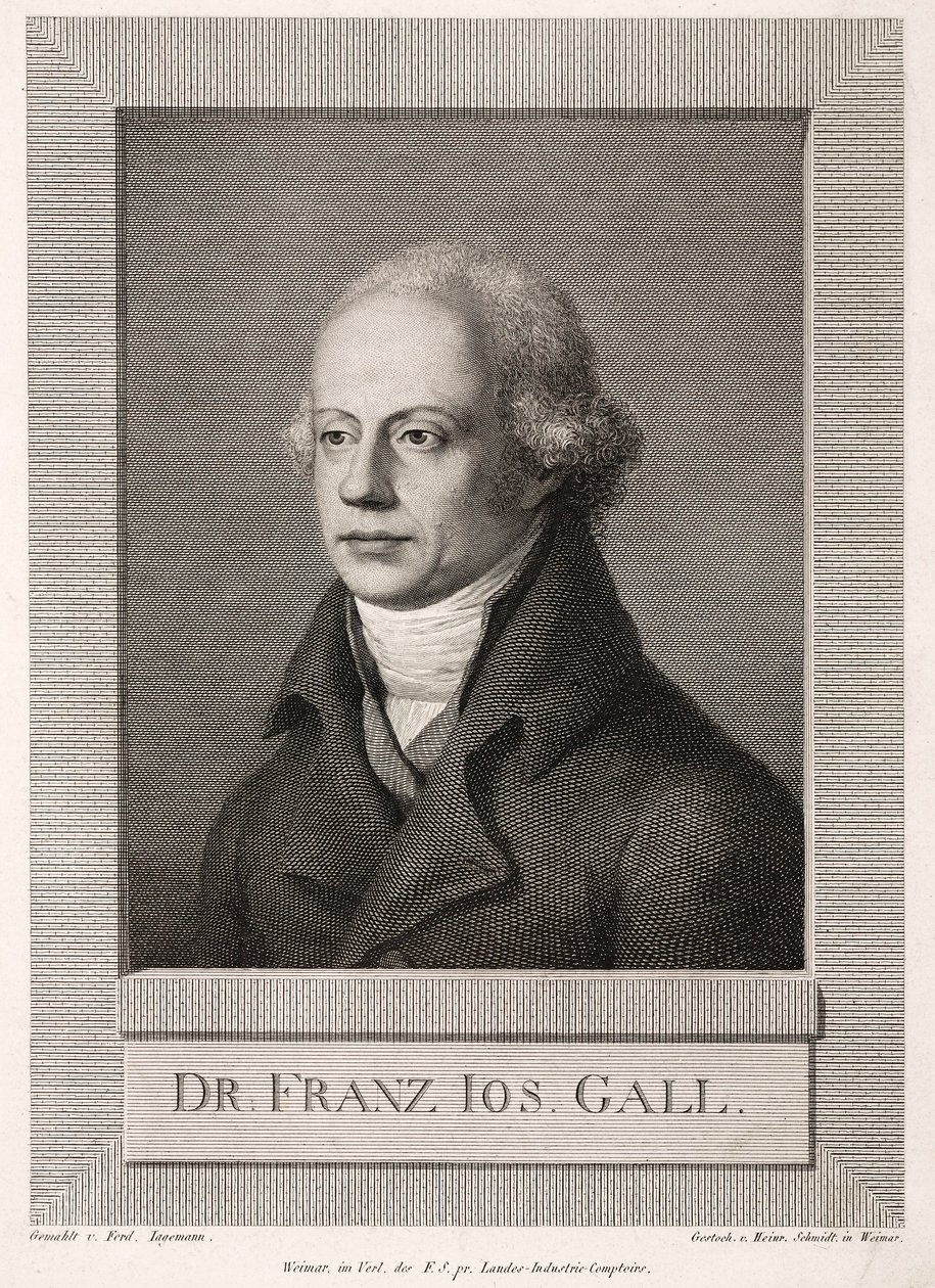 Franz Joseph Gall, anatomista y frenólogo alemán, c 1800 de Unbekannt