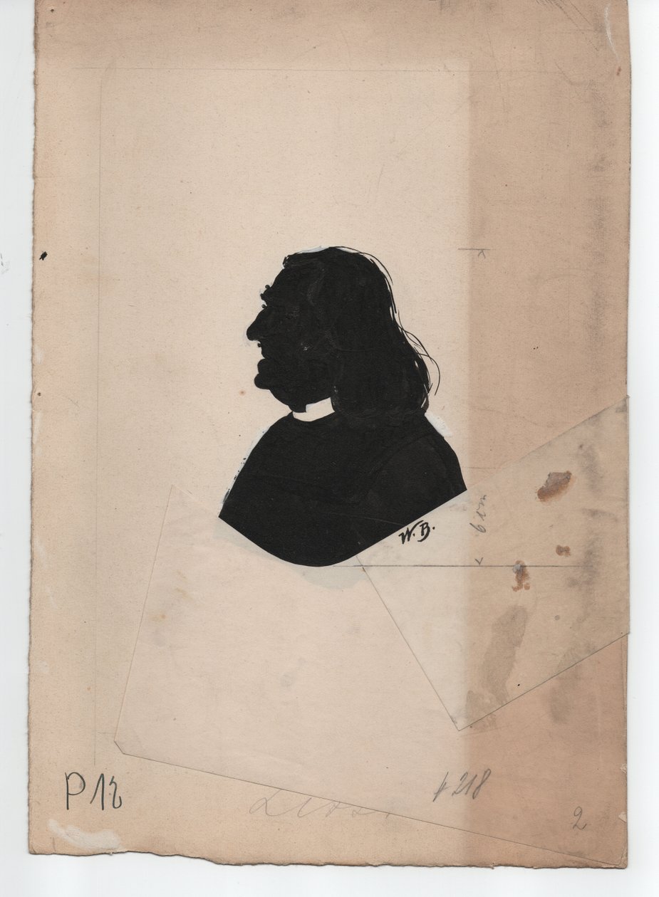 Franz Liszt (1811-1886) (c. 1850, silueta) de Unbekannter Künstler