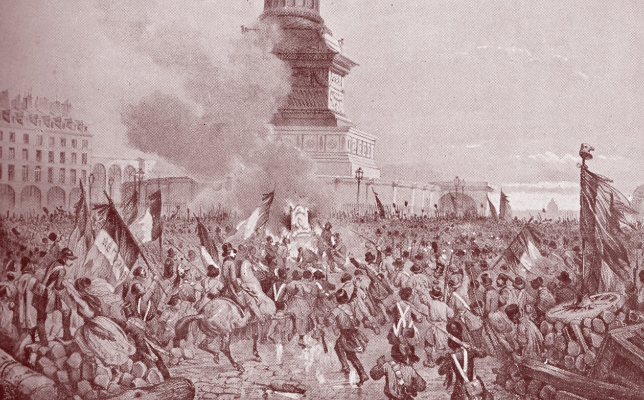Revolución Francesa de 1848 (grabado) de Nicolas d