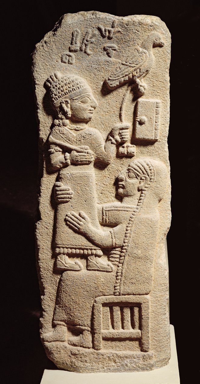 Estela funeraria del escriba Tarhunpijas, período neo-hitita, c.800-700 a.C. (basalto) de Unbekannt