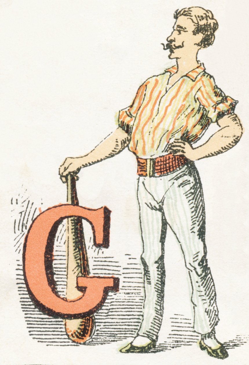G - Gimnasta - Alfabeto Infantil, Ediciones Gordinne 1920 de Unbekannt