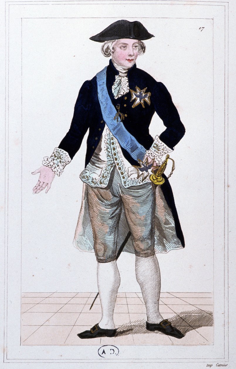 General Lafayette comandante de la guardia nacional, c. 1810 (grabado) de Unbekannter Künstler