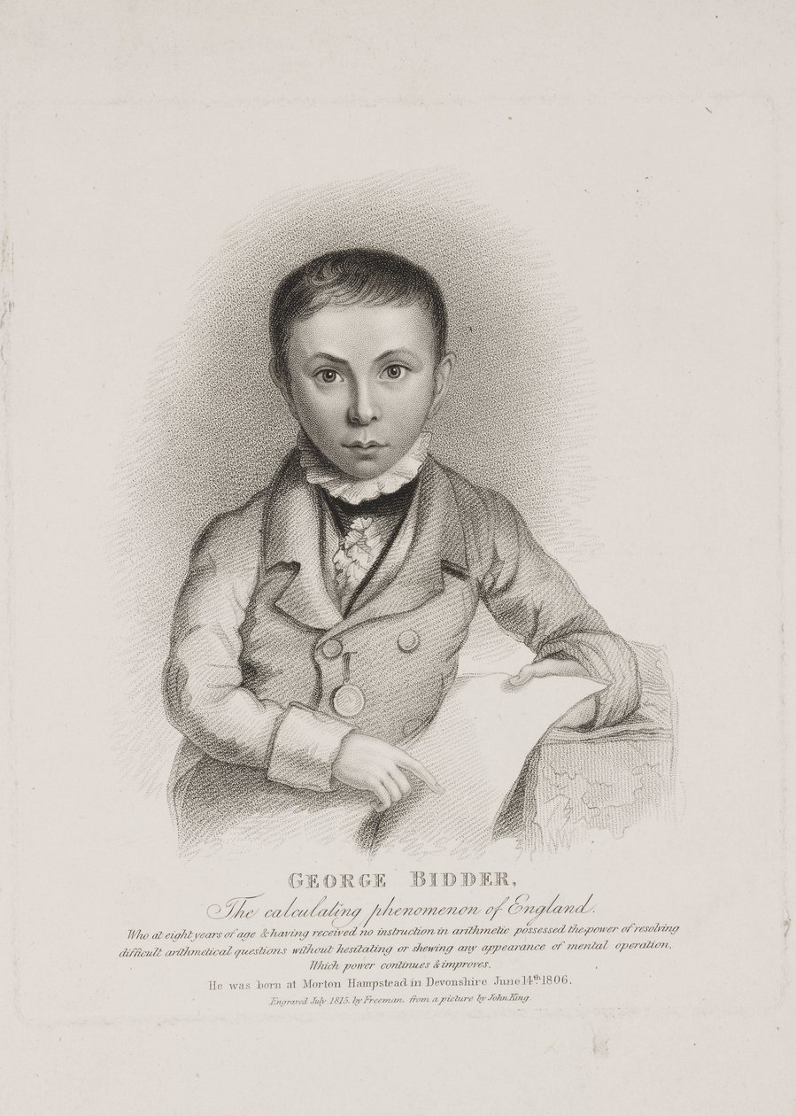 George Parker Bidder, matemático, ingeniero y niño prodigio de Unbekannt