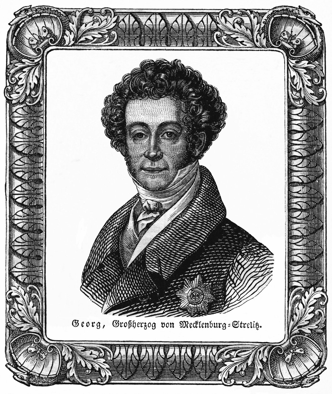 Georges de Mecklembourg Strelitz (1779-1860) - Jorge, gran duque de Mecklemburgo-Strelitz, ilustración de : " Das Pfennig Magazin " , Nr. 223, 8. Julio 1837 de Unbekannter Künstler
