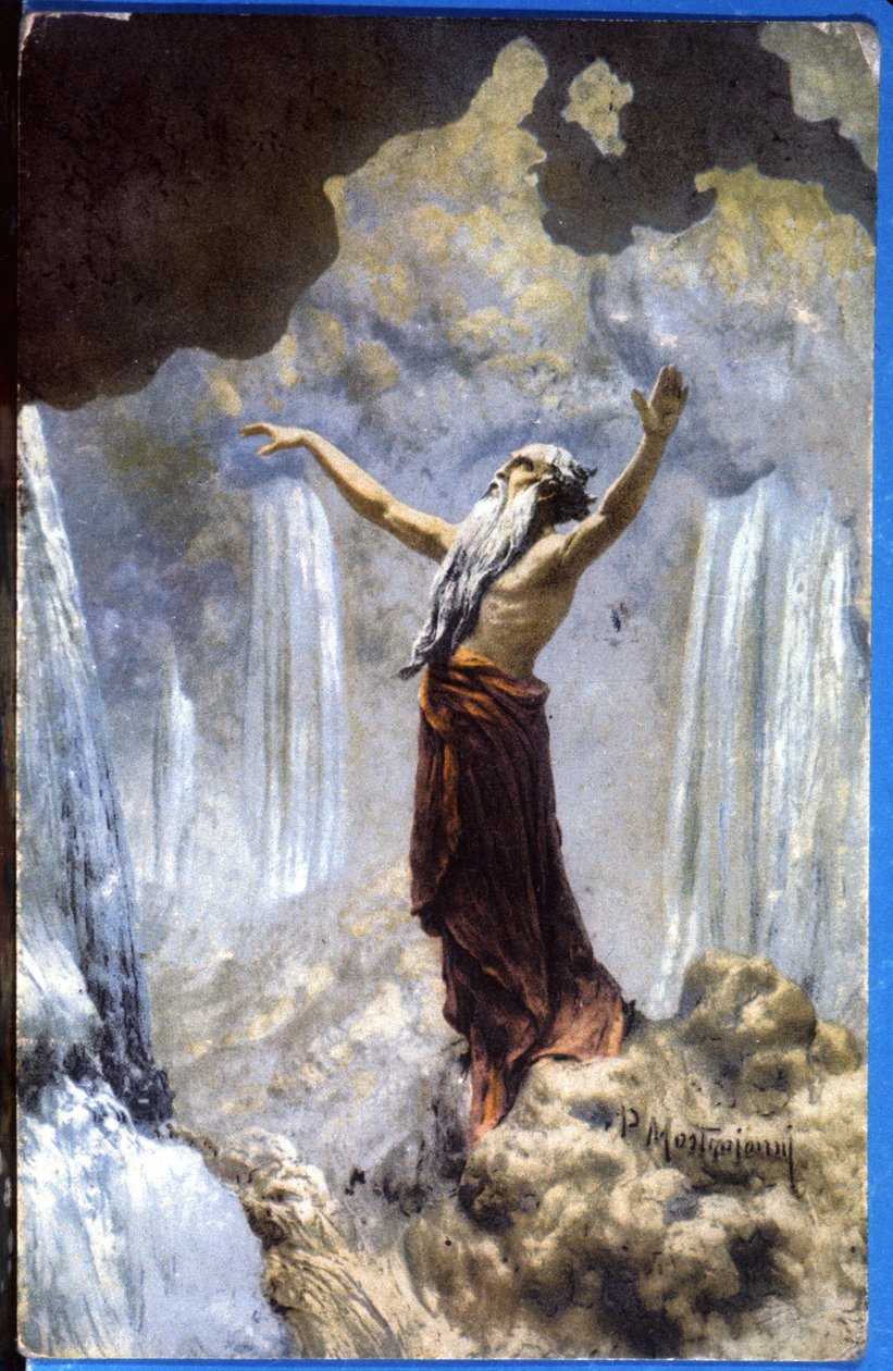 Dios creando las aguas, c. 1914 (postal) de Unbekannter Künstler