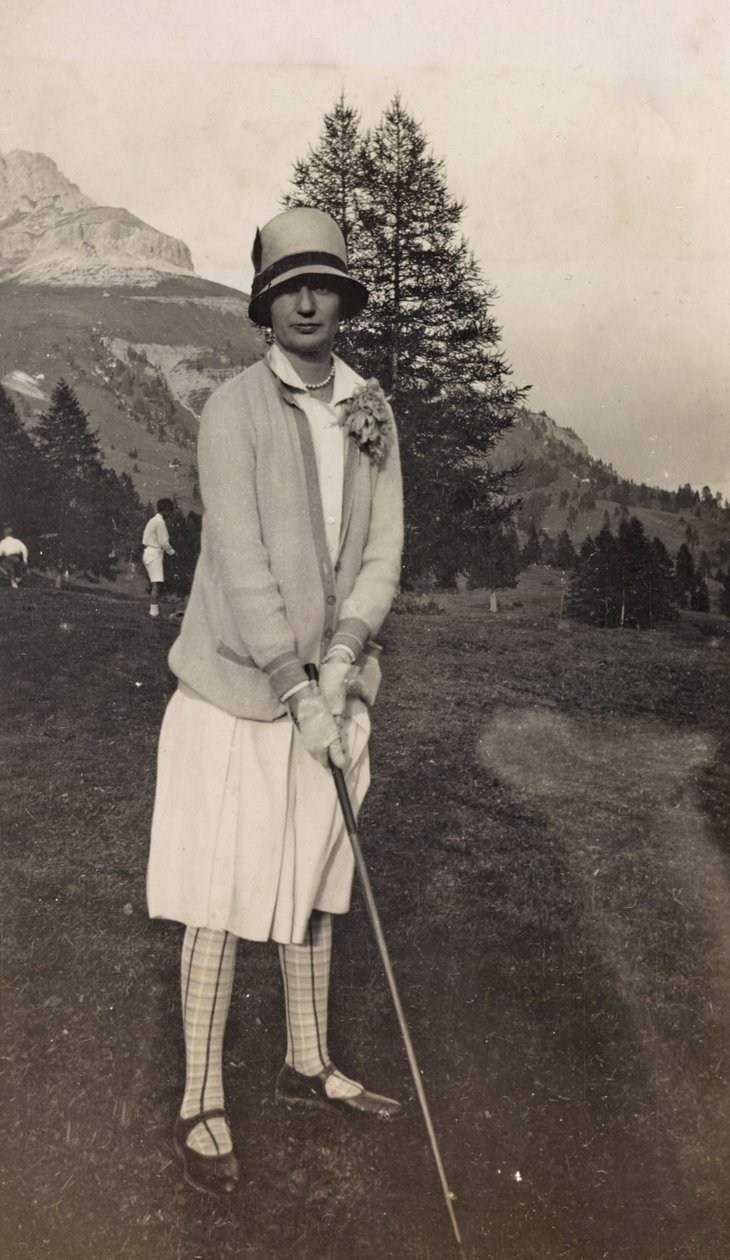 Golfista en el lago Carezza de Unbekannter Künstler