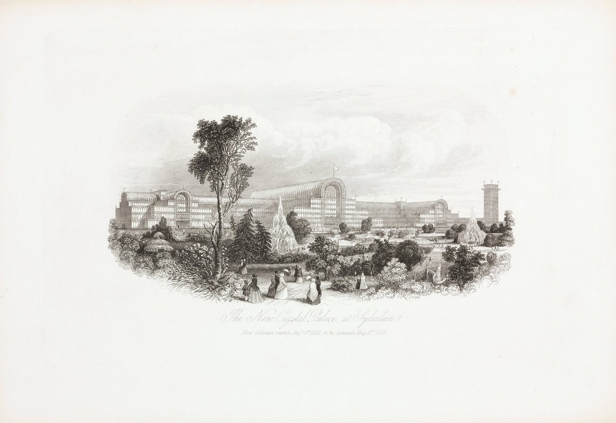 Gran Exposición 1851 "El nuevo Palacio de Cristal en Sydenham de Unbekannter Künstler