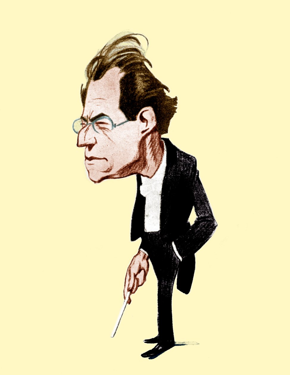 Gustav Mahler. Caricatura de Oscar Garvens, compositor austriaco, 7 de julio de 1860 - 18 de mayo de 1911 de Unbekannt