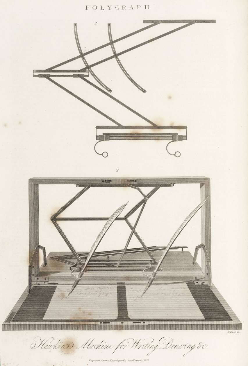 Máquina de Hawkins para escribir, dibujar, etc. de Unbekannt