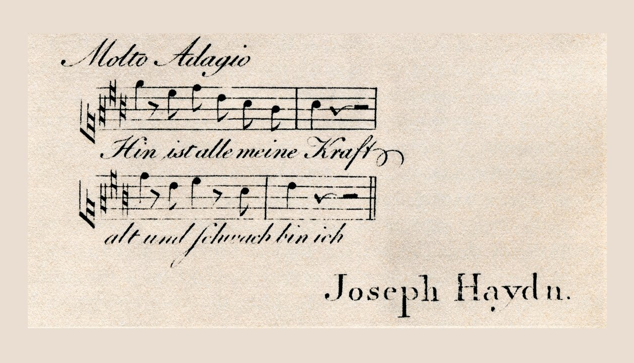 Tarjeta "Anti-Visiting" de Haydn (grabado) de Unbekannter Künstler