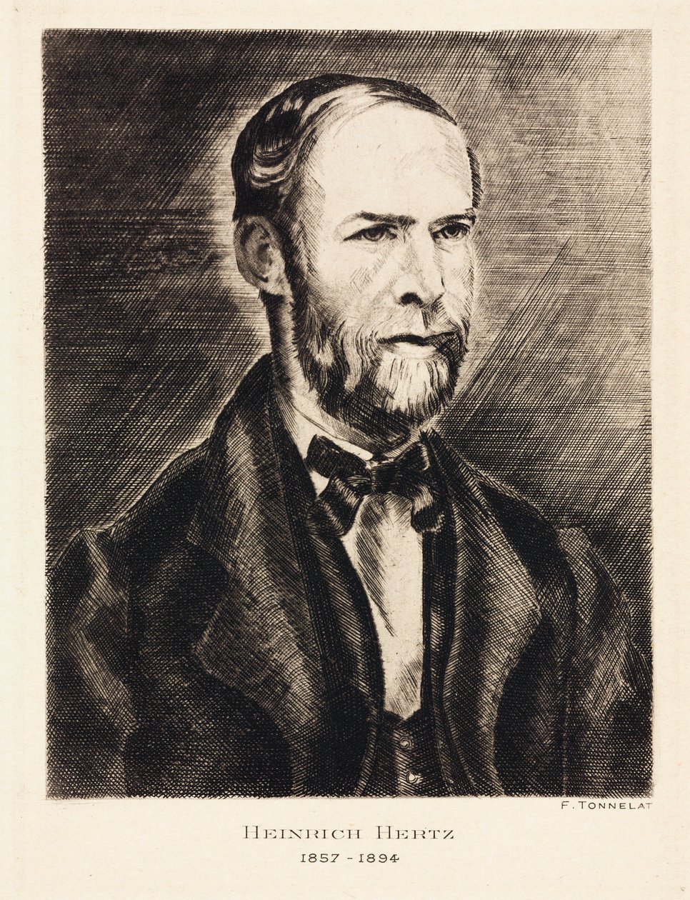 Heinrich Hertz, físico alemán, finales del siglo XIX de Unbekannt