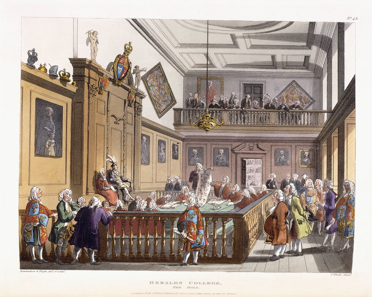 Colegio de Heraldos: El Salón, de "El Microcosmos de Londres", 1808-1810 de Unbekannt