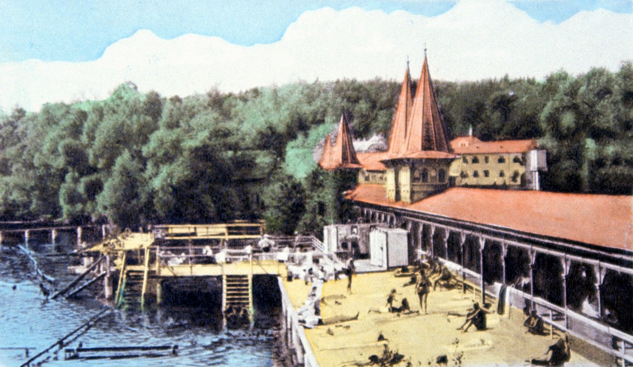 Lago termal de Heviz, Hungría, c. 1920 (postal) de Unbekannter Künstler