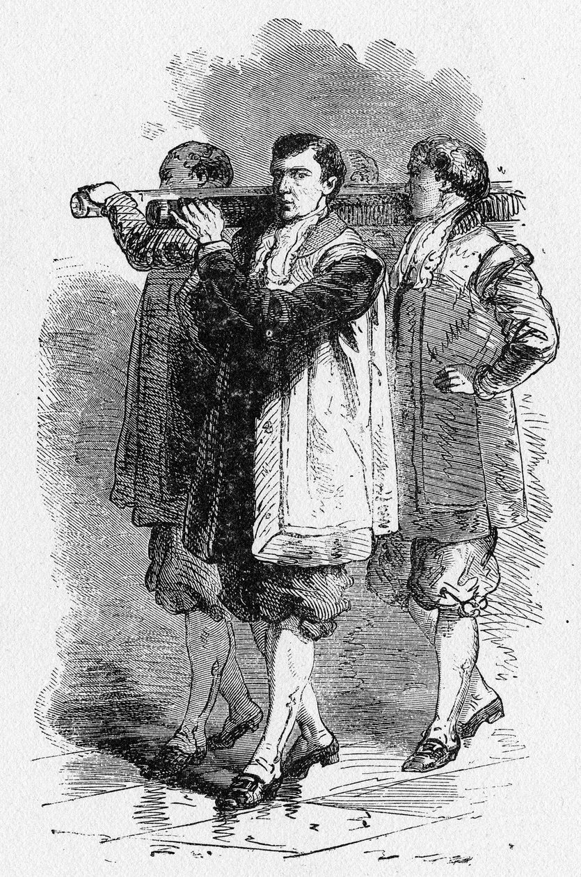 Historia de la Antigua Roma. Historia del Vaticano. Portadores de la silla del Papa. Grabados de Roma de 1872 de Unbekannt