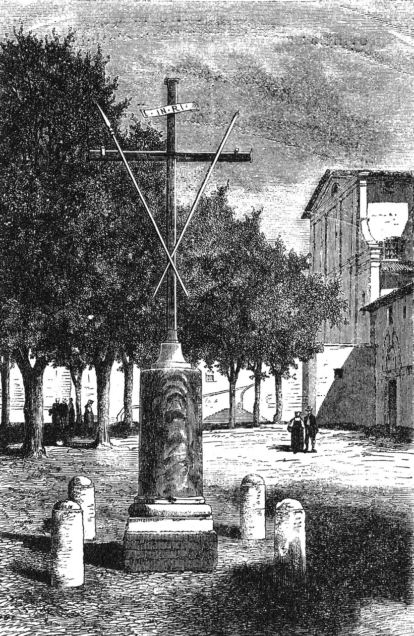 Historia de la Antigua Roma. Orden de Frailes Menores Capuchinos sobre la plaza Barberini en Roma la cruz de Cristo de Unbekannt