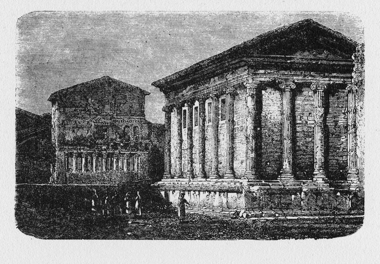 Historia de la Antigua Roma. El Templo de Portunus es un edificio antiguo en Roma, Italia, el principal templo dedicado al dios Portunus en la ciudad de Unbekannt