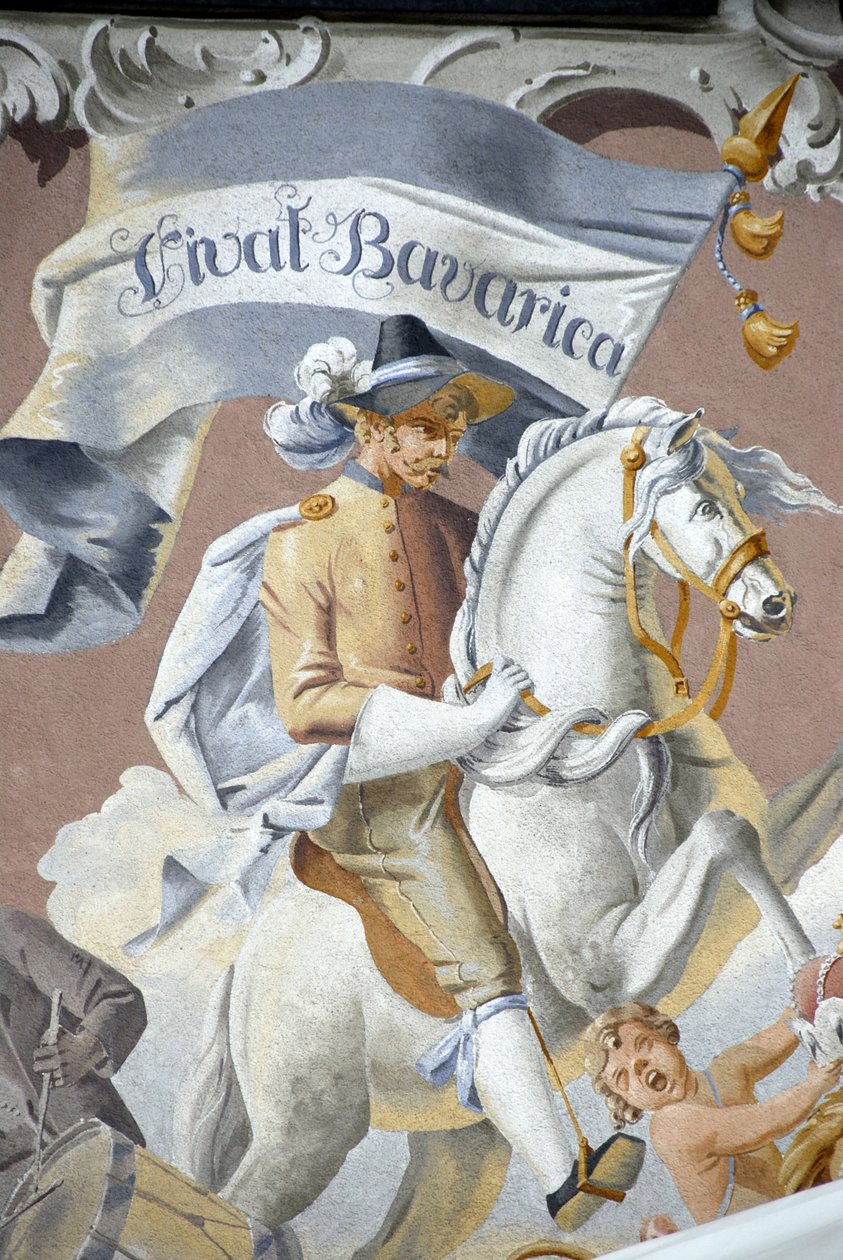 Jinete a caballo, Fresco, Baviere, Alemania. de Unbekannter Künstler