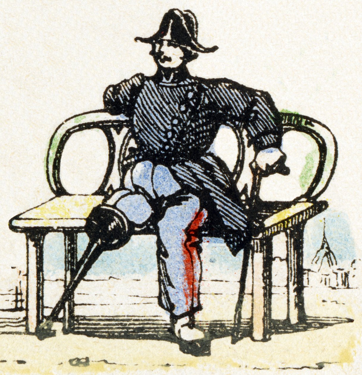 I - Inválido - Alfabeto - entretenimiento infantil - Imagen epinal, serie popular c.1890 (ilustración) de Unbekannt