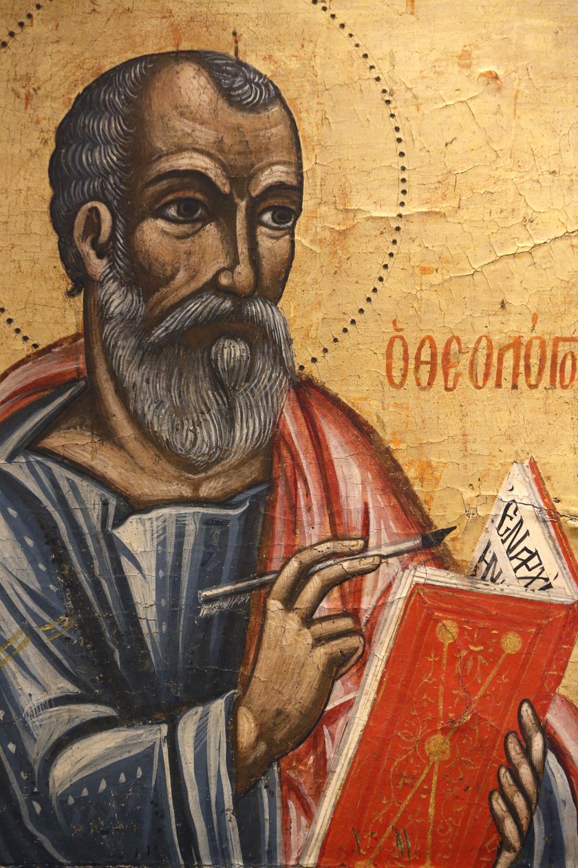 Icono en el museo bizantino de Pedoulas: San Juan teólogo (siglo XVII) de Unbekannt
