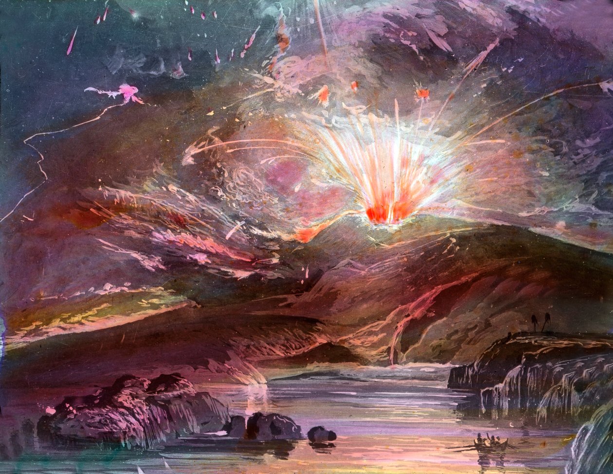 En abril de 1902, el volcán del Monte Pelee, en la isla de Martinica, entró en erupción. de Unbekannter Künstler