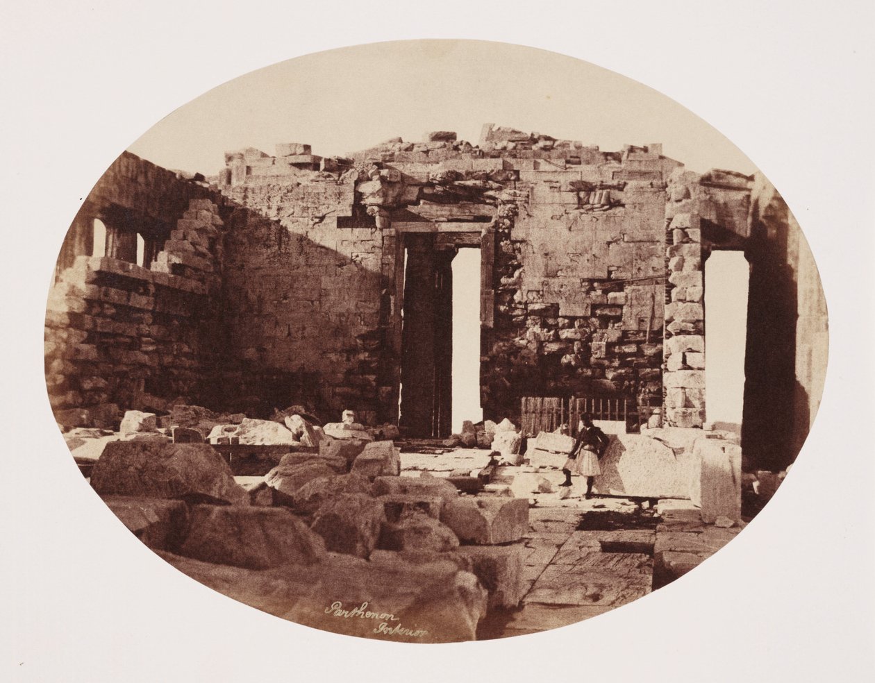 Interior del Partenón, Atenas, c. 1849 de Unbekannt