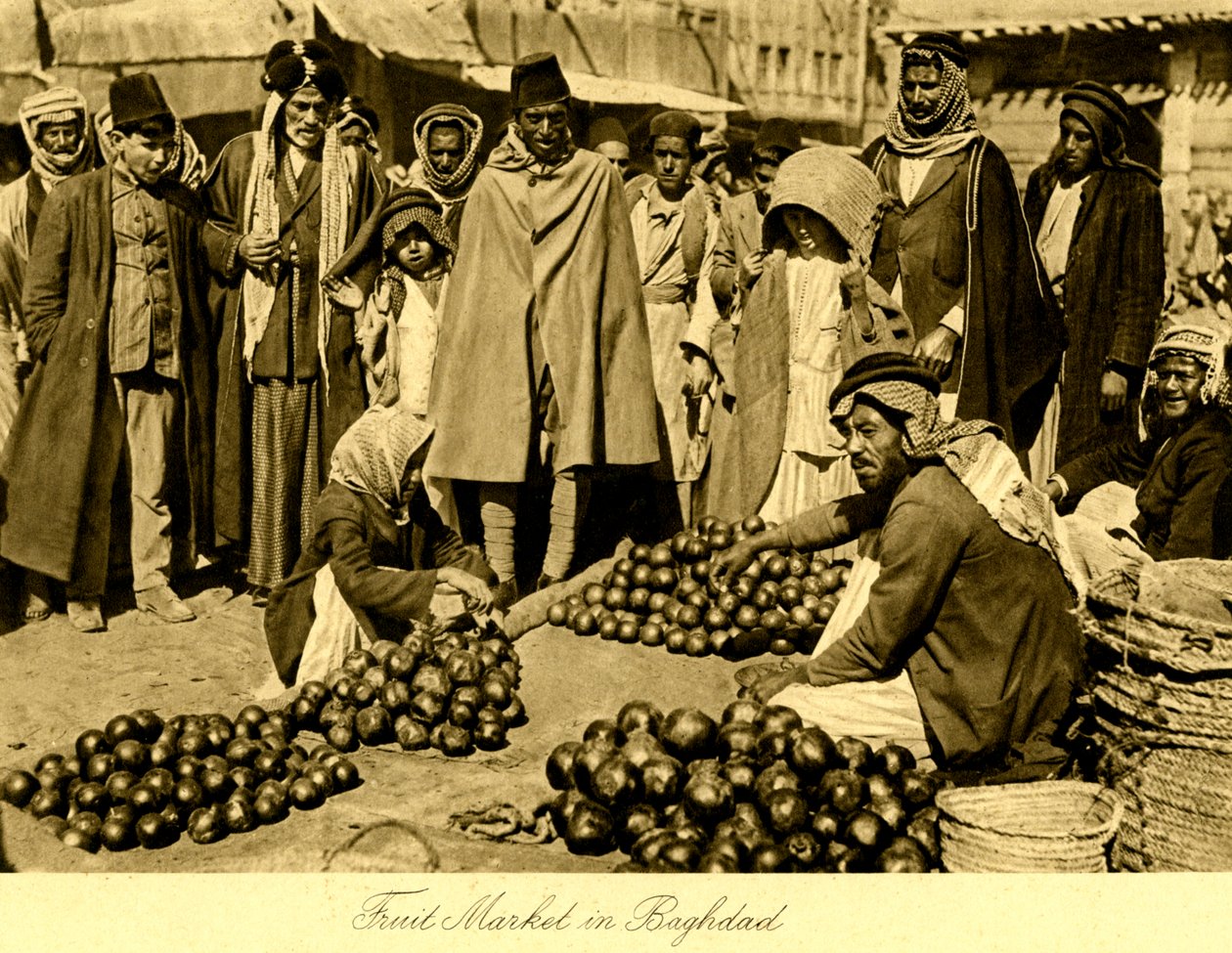 Iraq - Mercado de fruta en Bagdad de Unbekannter Künstler
