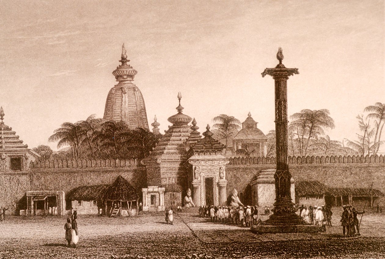 Templo Jaganath, Orissa, India (grabado) de Unbekannter Künstler