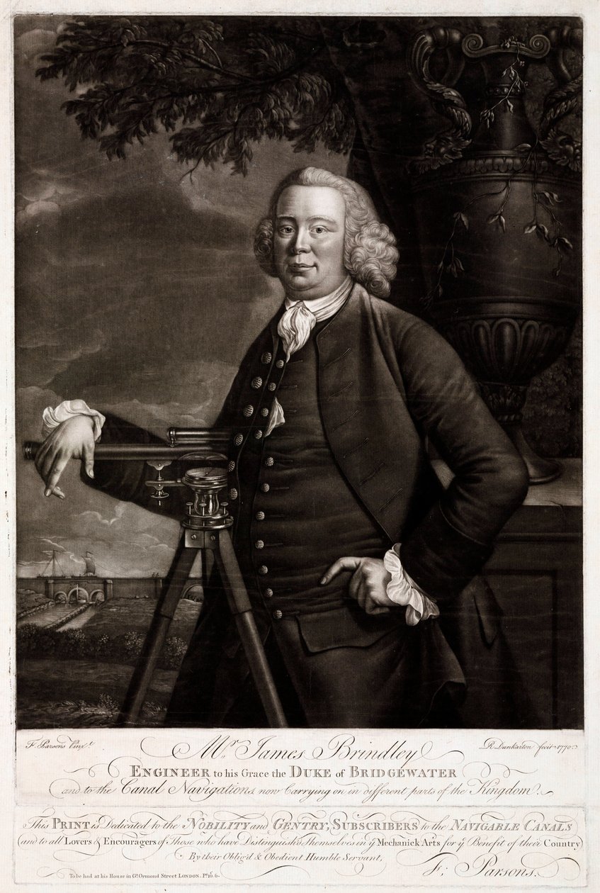 James Brindley, ingeniero civil británico y constructor de canales de Unbekannt
