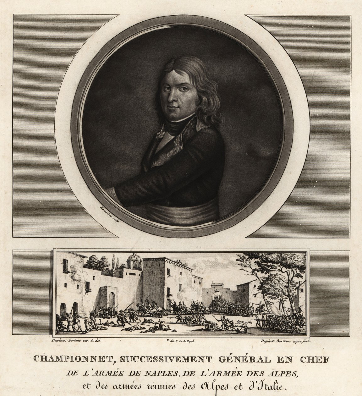 Jean Etienne Vachier Championnet, General en Jefe del Ejército de Nápoles, de los Alpes, de Italia de Unbekannt