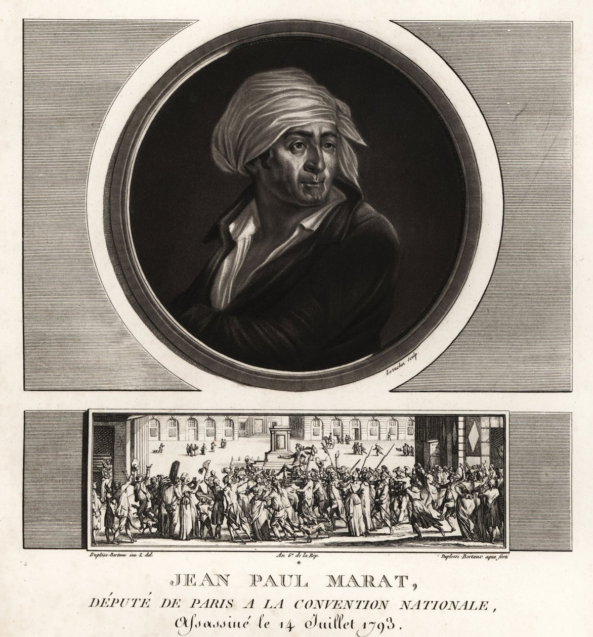 Jean Paul Marat, Diputado de París en la Convención Nacional, asesinado en 1793 de Unbekannt