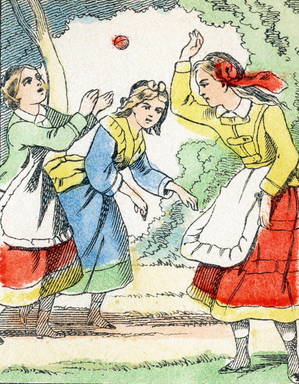 Juego: La pelota - Alfabeto de Entretenimiento Infantil c.1890 de Unbekannt