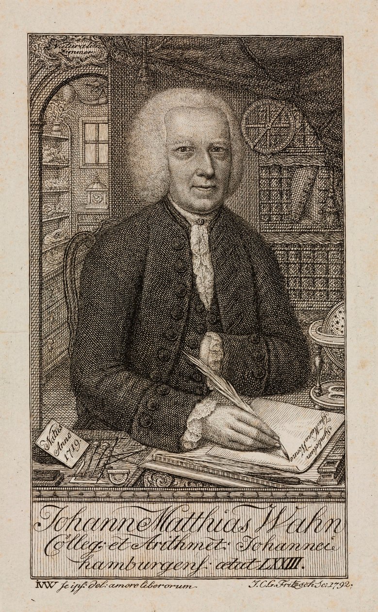 Johann Matthias Wahn, matemático alemán, c 1792 de Unbekannt