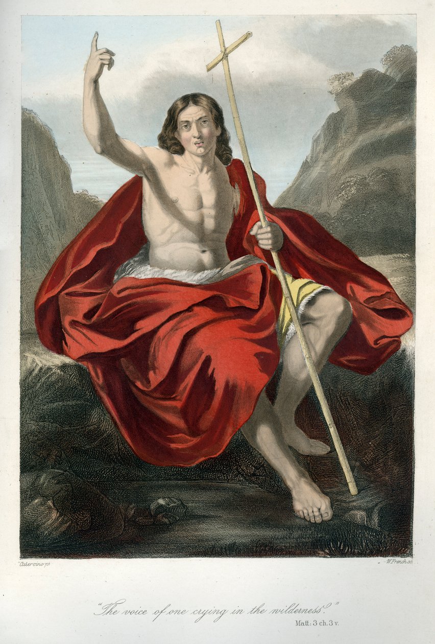 Juan el Bautista predicando - Biblia, Nuevo Testamento de Unbekannter Künstler