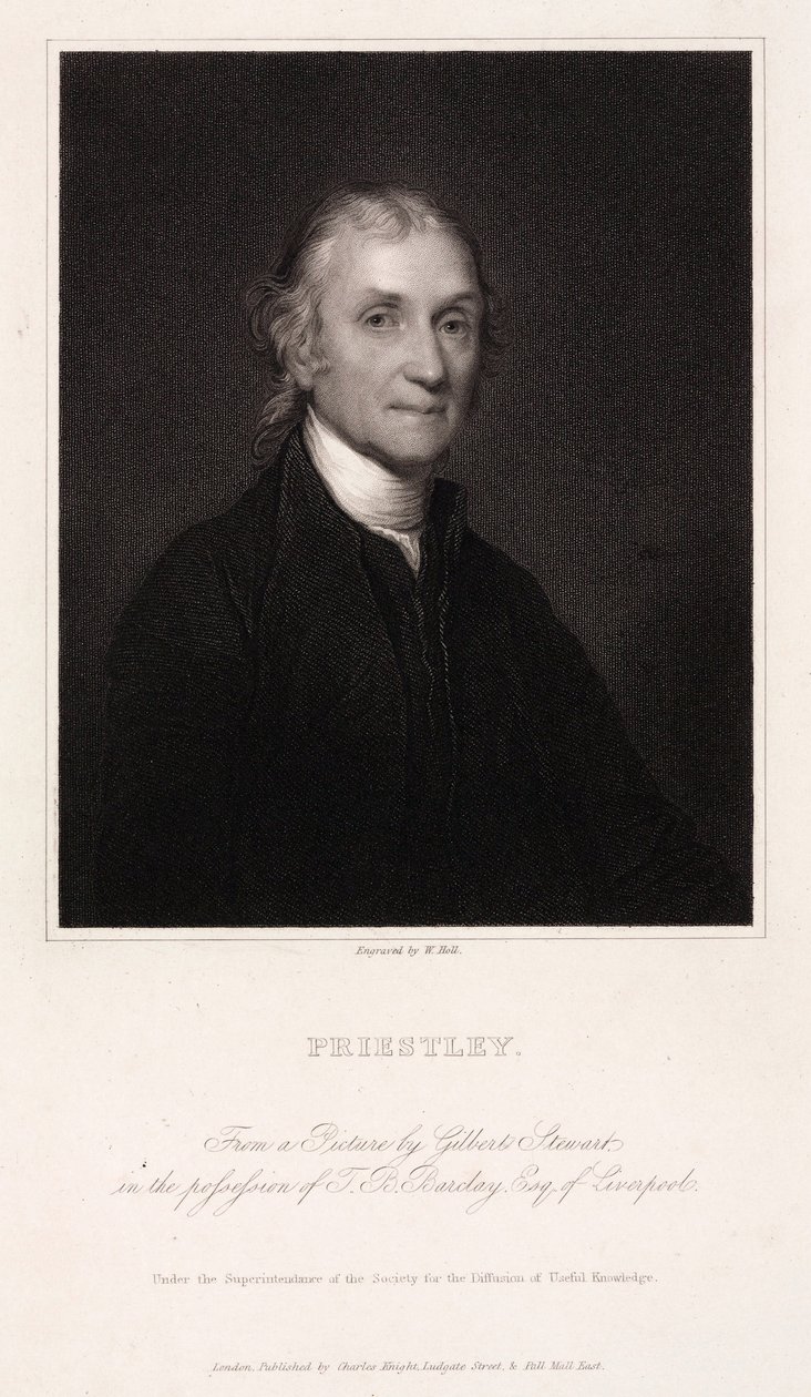 Joseph Priestley, teólogo y químico angloamericano, c 1800 de Unbekannt