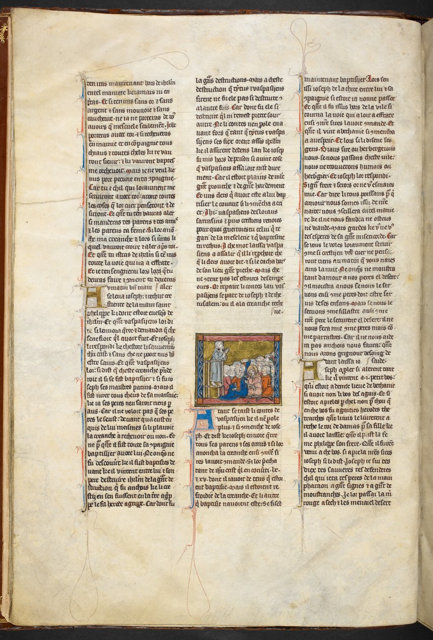 José de Arimatea predicando a sus seguidores desde Estoire del Saint Graal, c 1315-1325 de Unbekannter Künstler