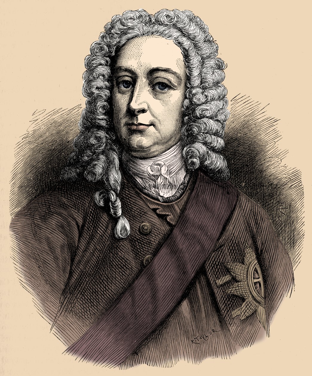 Rey Jorge II - retrato de Unbekannter Künstler