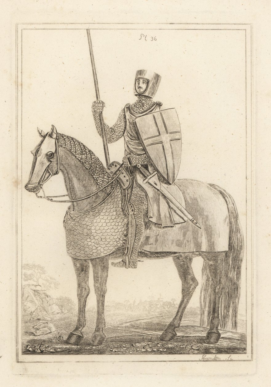 Caballero o hombre de armas en armadura de la época del Rey Enrique II de Unbekannt