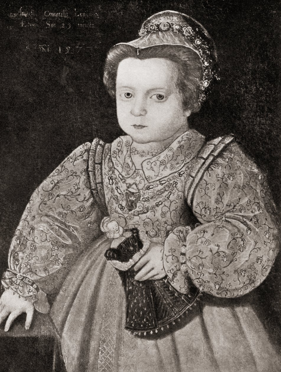 Lady Arbella Stuart de niña, de The Girl Through the Ages, publicado en 1933 de Unbekannt